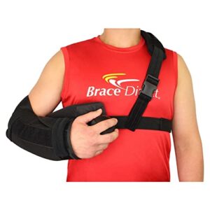 brace direct shoulder immobilizer with abduction sling for injury support for posterior capsule, dislocations, rotator cuff, subluxation, & post surgery