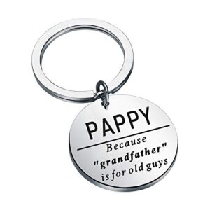 lywjyb birdgot best pappy ever gift grandpa gift from grandson granddaughter grandpa keychain pappy gift (pappy ky)