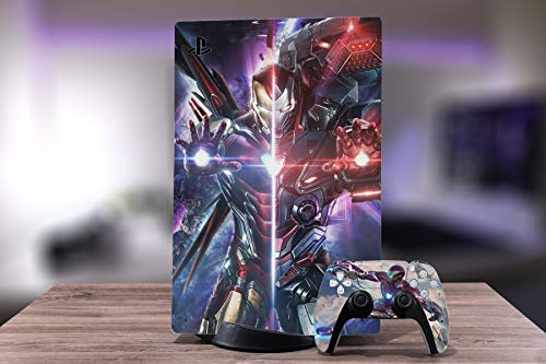 PEYANZ Skin Compatible with P.S.5 Console(Disk Edition) and Controllers Vinyl Sticker, Durable, Scratch Resistant, Bubble-Free