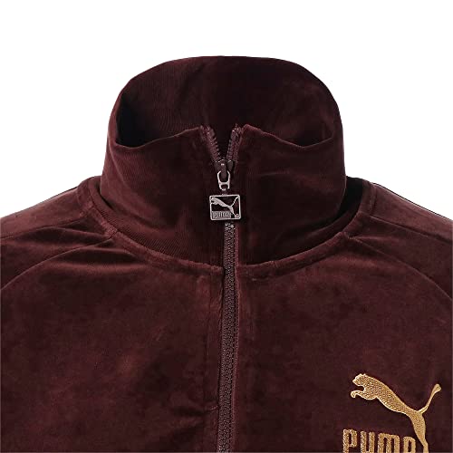 PUMA Men's Iconic T7 Velour Track Jacket, Fudge, XL