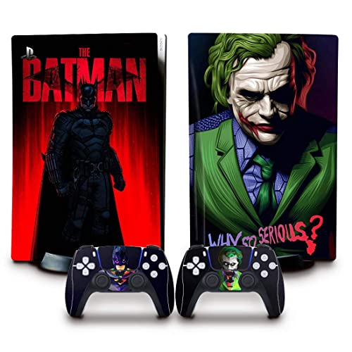 PEYANZ Skin Compatible with P.S.5 Console(Disk Edition) and Controllers Vinyl Sticker, Durable, Scratch Resistant, Bubble-Free