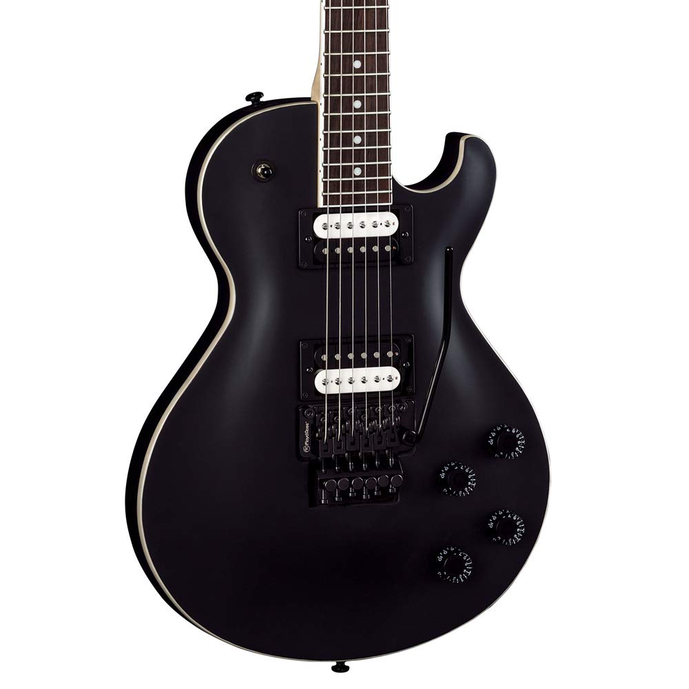 Dean Guitars 6 String Thoroughbred X Floyd Electric Guitar, Black Satin, Right, (TBX F BKS)