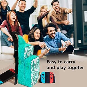 AOPUTTRIVER Travel bag for Nintendo Switch, Carrying Case for Nintendo Switch with Large Capacity, IP65 Waterproof for Nintendo Switch, Console, Dock, Joy-con Grip & Accessories (Turquoise Series)