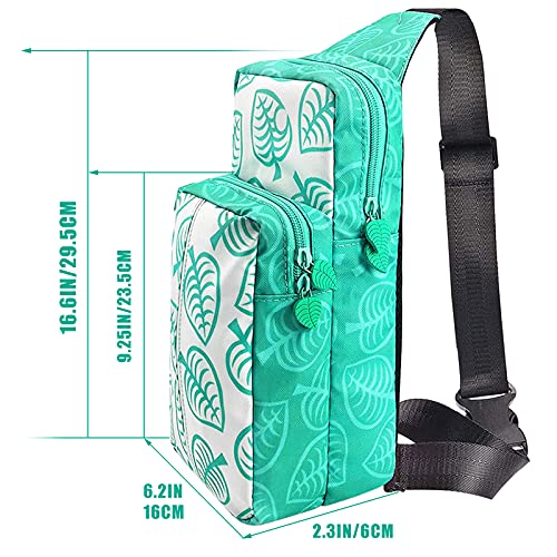 AOPUTTRIVER Travel bag for Nintendo Switch, Carrying Case for Nintendo Switch with Large Capacity, IP65 Waterproof for Nintendo Switch, Console, Dock, Joy-con Grip & Accessories (Turquoise Series)