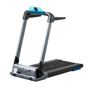 OVICX Portable Foldable Compact Home Treadmill with Shock Absorption with Bluetooth Connectivity, Fitness Tracking App, and Pulse Sensors