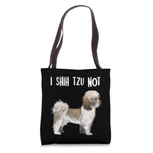 i shih tzu not dog puppy mom dad women toy purse shitzu cute tote bag