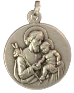 i g j 925 sterling silver saint joseph medal - patron saint of workers and good death and of the universal church