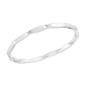 aeravida exquisite casual slim oval texture surface stackable .925 p sterling silver single band romise or wedding ring - size 7