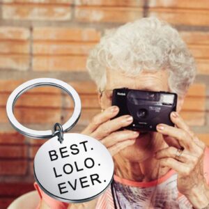 Lywjyb Birdgot Lolo Gift Grandma Gift Grandma Birthday Gift Lolo Keychain (LOLO br)