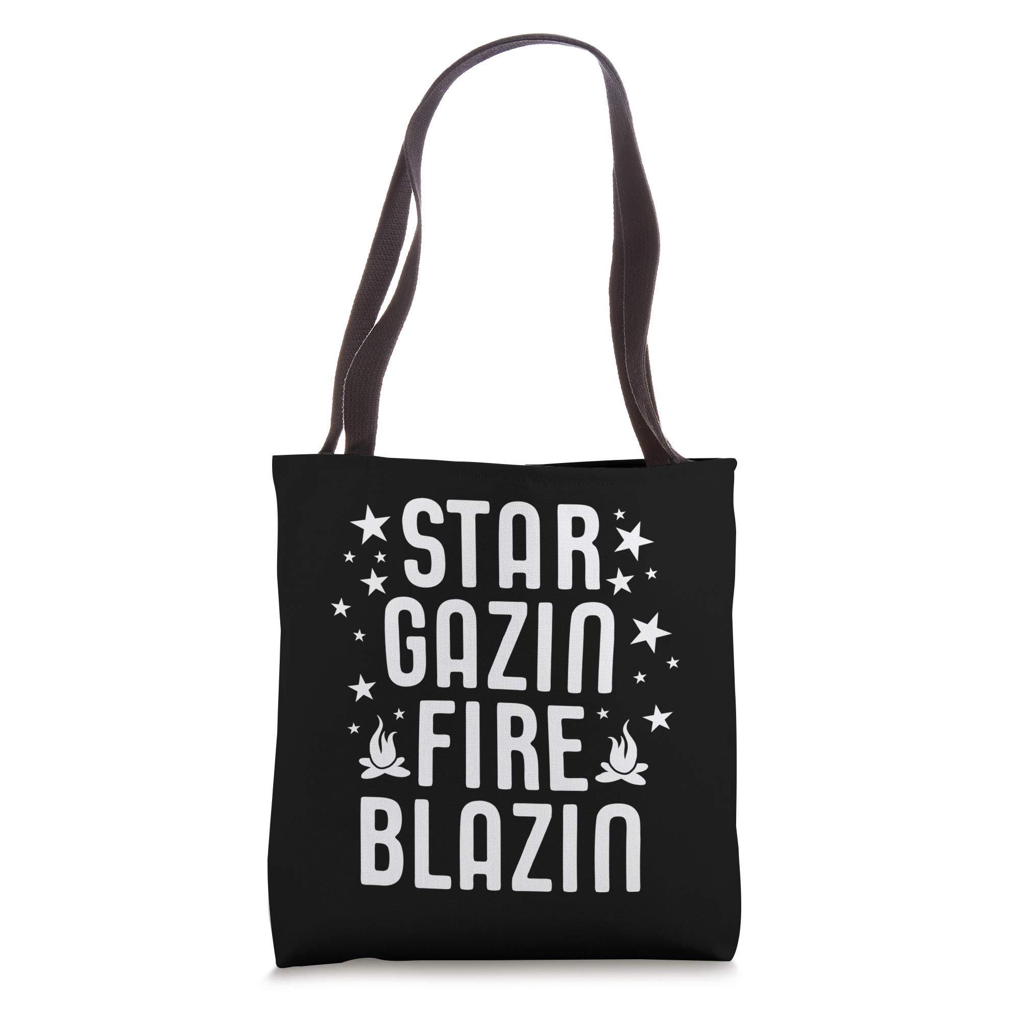 Star Gazing Fire Blazin Campfire Outdoors Camp Tote Bag