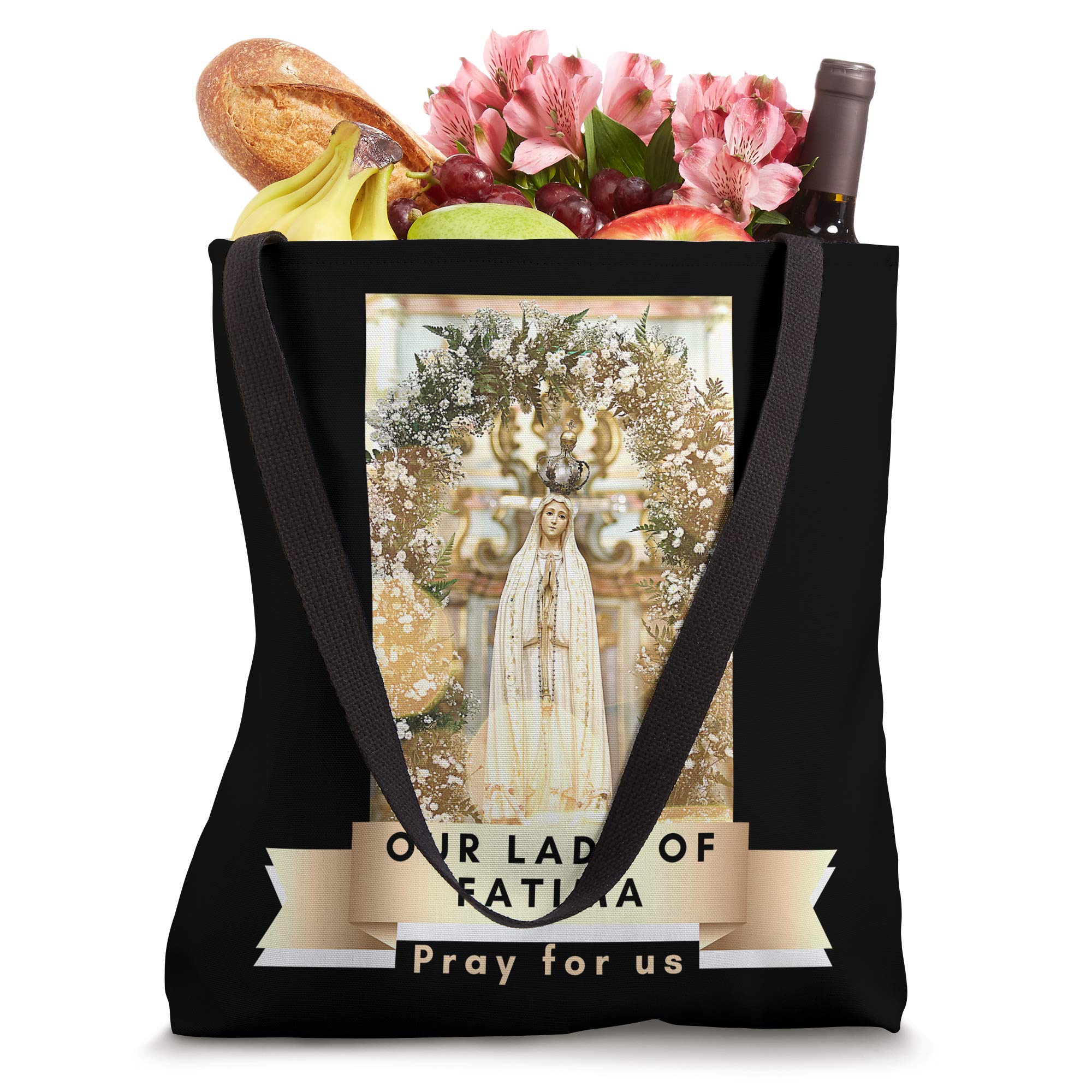 Our Lady Of Fatima Blessed Mother Mary Catholic Marian Tote Bag