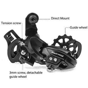 Hycline Rear Derailleur RD-TY300 6/7/8 Speed Direct Mount for Mountain Bike-Black