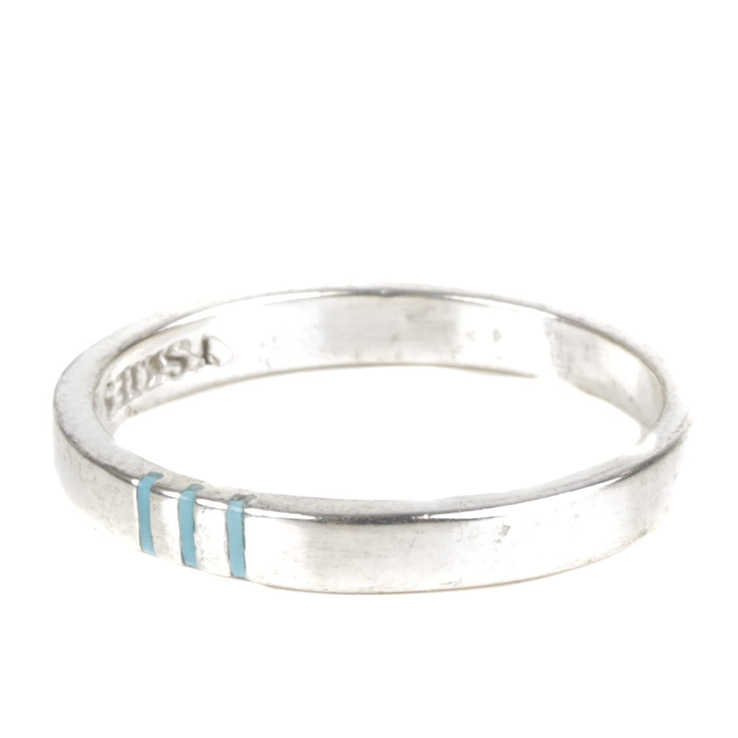 Turquoise Skies TSKIES Spirit Stone: Sterling Silver Turquoise Inlay Infinity Ring (size 9)