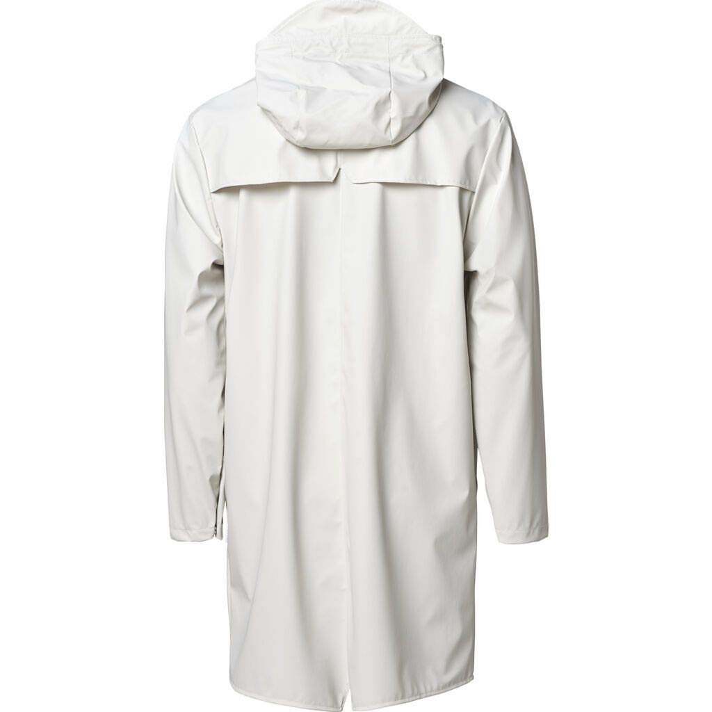 RAINS Waterproof Long Jacket - Off White - L/XL