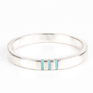 Turquoise Skies TSKIES Spirit Stone: Sterling Silver Turquoise Inlay Infinity Ring (size 9)