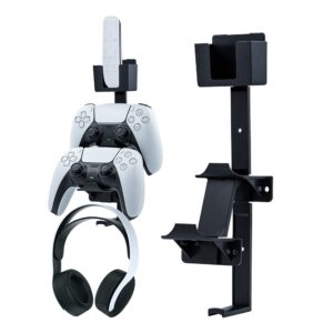 mcbazel controller and headset wall mount stand holder with screws set and screwdriver for ps5/ ps4/ xbox series x&s/xbon one/ns switch pro and more