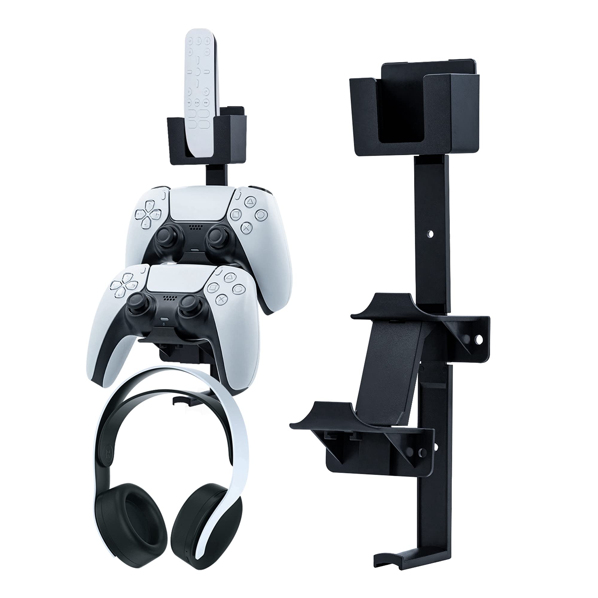 Mcbazel Controller and Headset Wall Mount Stand Holder with Screws Set and Screwdriver for PS5/ PS4/ Xbox Series X&S/Xbon One/NS Switch Pro and More