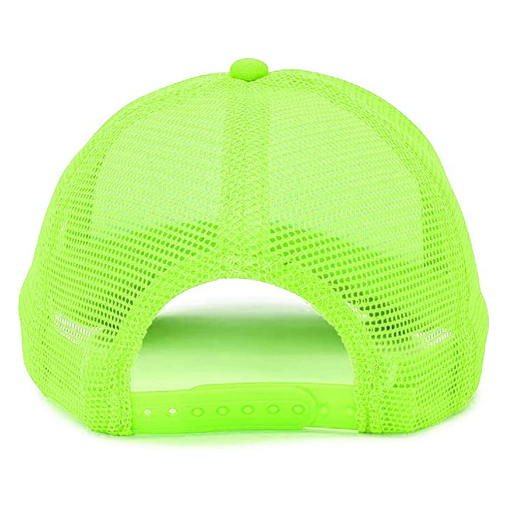 MR.R Sublimation Blank Polyester Mesh Cap Mesh Hat Two Tone Trucker Summer Mesh Cap with Adjustable Snapback,Green,6 Pieces per Pack