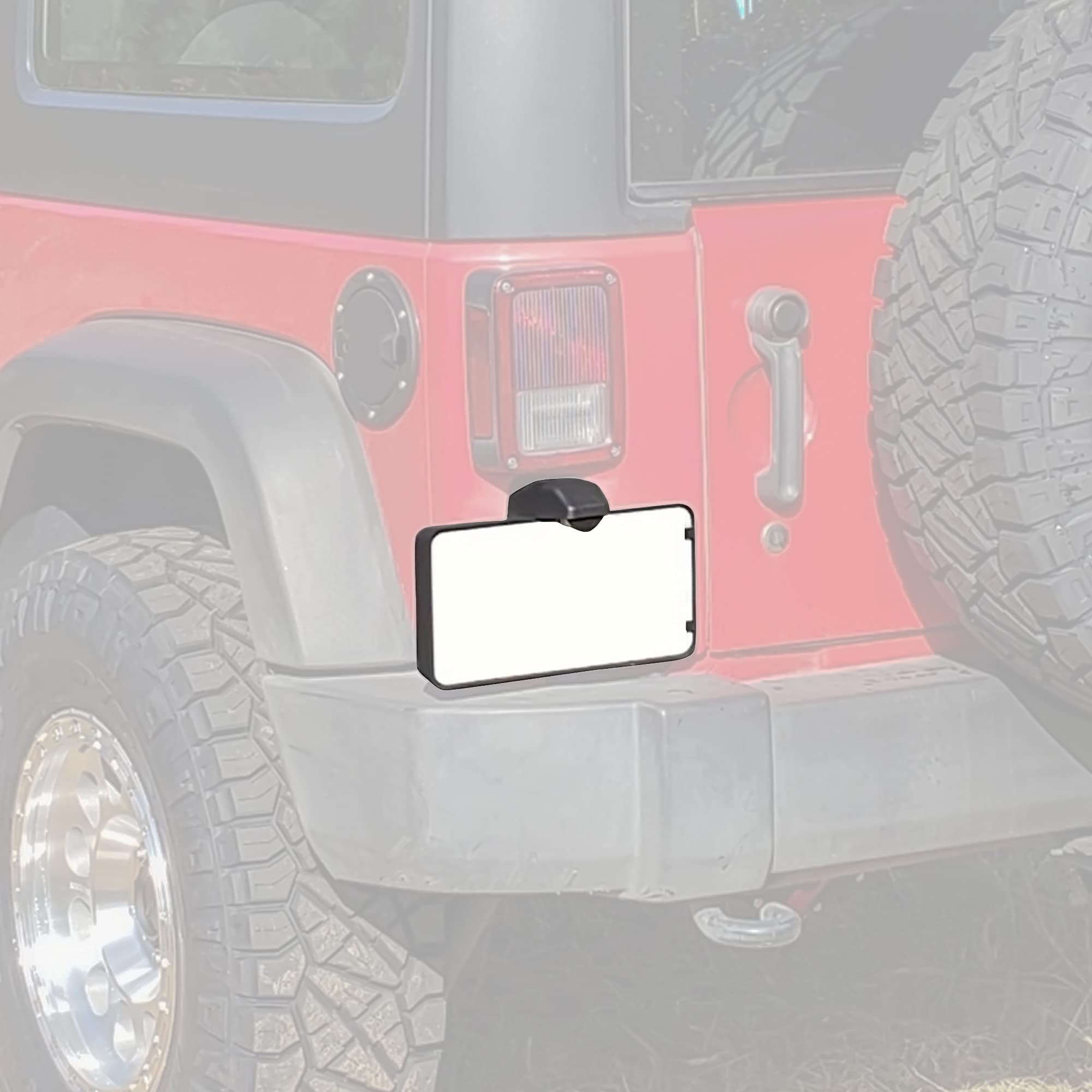 KEWISAUTO Rear License Plate Frame for Wrangler 07-18, Rear License Plate Mounting Bracket Holder for Jeep Wrangler JK JKU 2 & 4 Door 2007-2018 Accessories (1PCS, Replace #68064720AA)