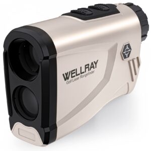 golf rangefinder,wellray laser golf rangefinder with slope,650 yards rang finder devices with 6x magnification & flag pole locking vibration function, range finder for golfing & hunting,3 modes