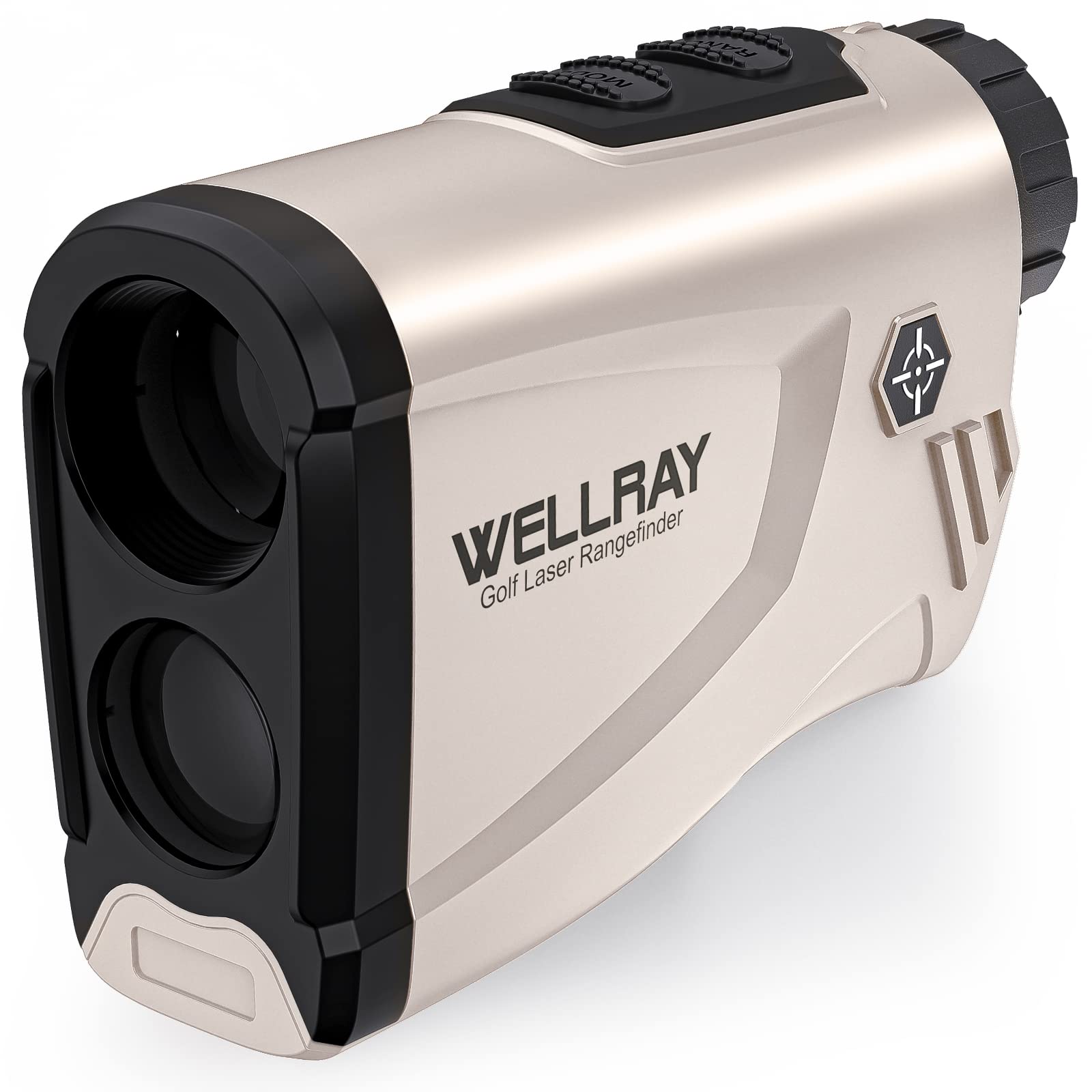 Golf Rangefinder,Wellray Laser Golf Rangefinder with Slope,650 Yards Rang Finder Devices with 6X Magnification & Flag Pole Locking Vibration Function, Range Finder for Golfing & Hunting,3 Modes