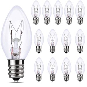 SCOMX 14-Pack,15 Watt Himalayan Salt Lamp Bulb, Salt Lamp Light Bulb, Electric Window Candle Bulb