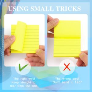 Early Buy Lined Sticky Notes with Lines 3x3 Self-Stick Notes 9 Bright Color 9 Pads, 70 Sheets/Pad