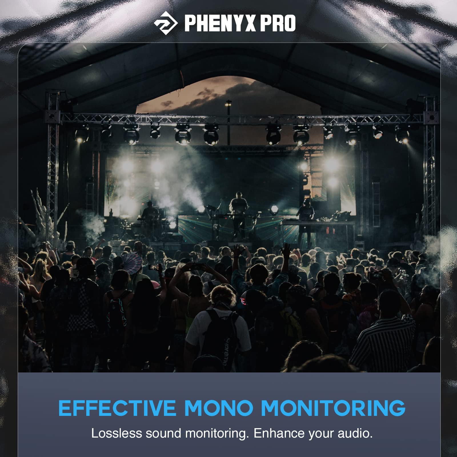 Phenyx Pro UHF Mono Dual Wireless in-Ear Monitor System, Metal Wireless IEM System, Sturdy Bodypack Receiver, 2x50 Frequencies, Separate Outputs,164ft Operation, Suitable for Band and Studio (PTM-22)