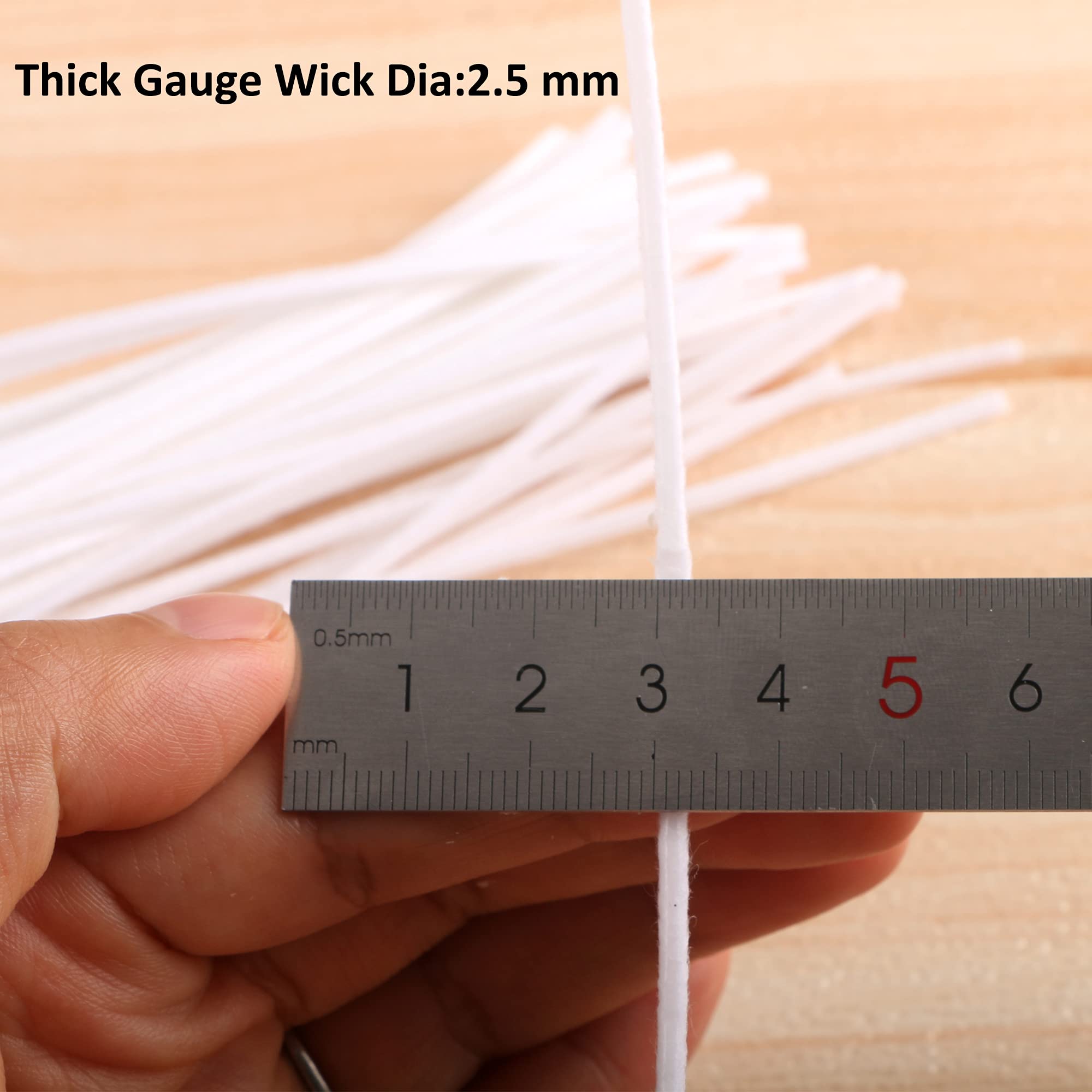 MILIVIXAY 100 Piece 10 inch Candle Wicks-Pre-Waxed-Candle Wicks for Candle Making.