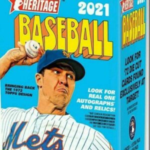 2021 Topps Heritage Baseball Factory Sealed Blaster Box 8 Packs of 9 Cards 72 Cards in All. CLASSIC 1972 VINTAGE TOPPS DESIGN Chase rookie cards of an Amazing Rookie Class such as Joe Adell, Alex Bohm, Casey Mize and Many More Blasters are my personal fav