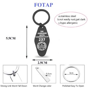 FOTAP OVERLOOK HOTEL Room 237 KEYCHAIN Hand Stamped Key Tag (OVERLOOK237 blk)