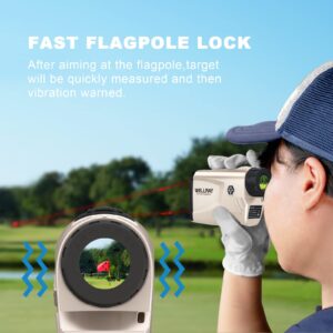 Golf Rangefinder,Wellray Laser Golf Rangefinder with Slope,650 Yards Rang Finder Devices with 6X Magnification & Flag Pole Locking Vibration Function, Range Finder for Golfing & Hunting,3 Modes