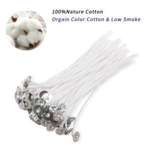 MILIVIXAY 100 Piece 10 inch Candle Wicks-Pre-Waxed-Candle Wicks for Candle Making.