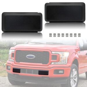 kewisauto front bumper guards pads for ford f-150, black bumper inserts cover caps for ford f150 2018 2019 2020 accessories(2pcs, left & right)