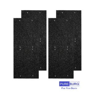 PUREBURG 1183800 Replacement Filter Set Compatible with Whirlpool WPT80 (P/B) Whispure Large Tower Air Purifier,2-Pack H13 HEPA Activated Carbon 3-Stage Filtration