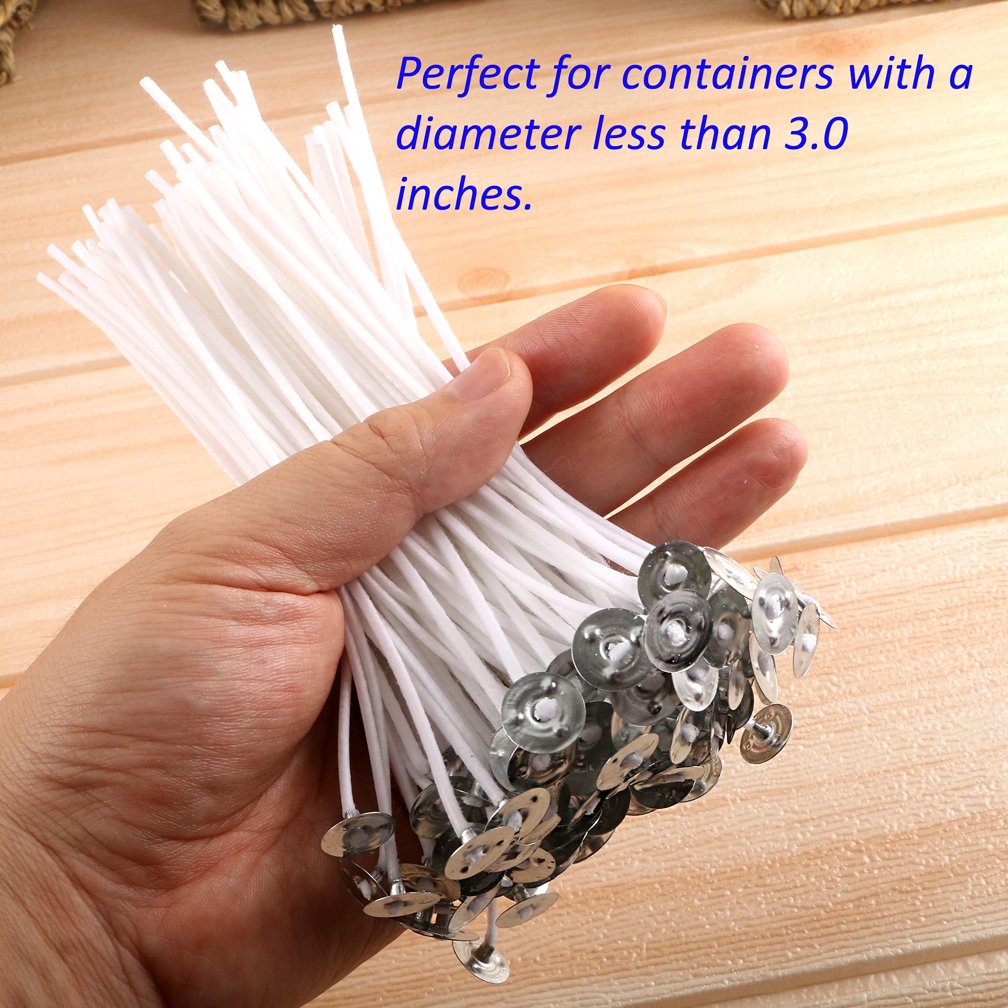 MILIVIXAY 100 Piece 10 inch Candle Wicks-Pre-Waxed-Candle Wicks for Candle Making.