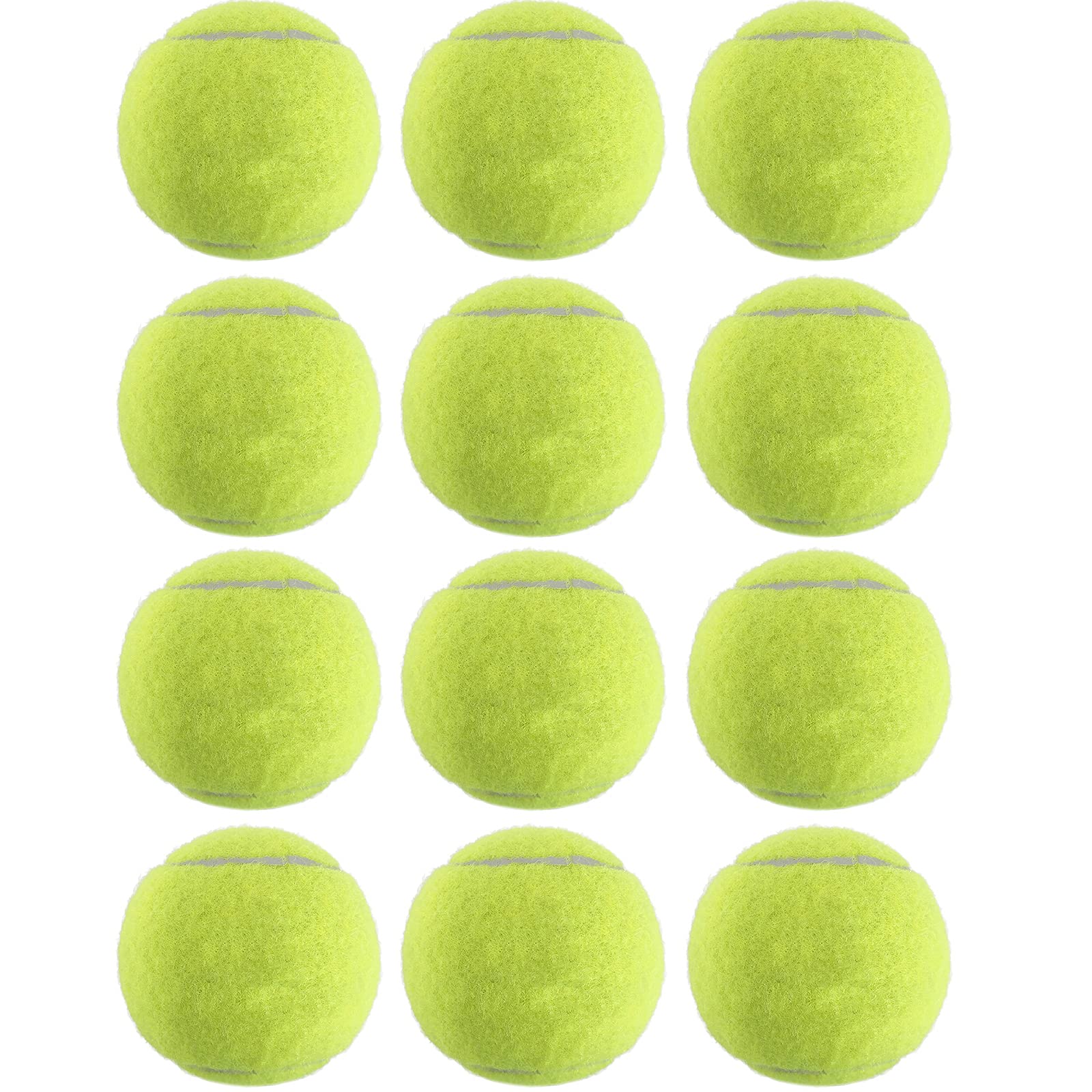 Magicorange Tennis Balls, 12 Pack Advanced Training Tennis Balls Practice Balls, Pet Dog Playing Balls, Come with Mesh Bag for Easy Transport, Good for Beginner Training Ball (Green)