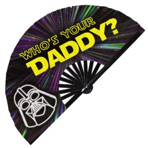 daddy please daddy yes, daddy? dilf sugar daddy come to daddy who's your daddy? call me daddy dom daddy issues hand fan uv glow (style 7)