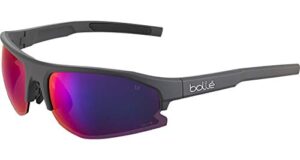 bollé bs003004 bolt 2.0 sport bike sunglasses, titanium matte - volt+ ultraviolet cat 4