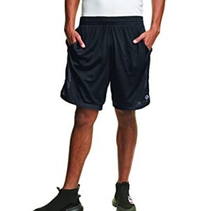 Champion Men's 7" Taped Mesh Short, Black/Black, Medium