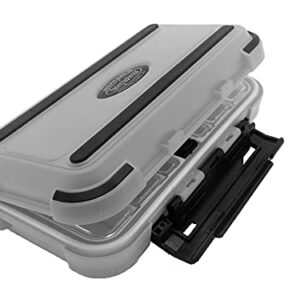 Waterproof Portable Tackle Box Organizer for Vest Small Case Mini Utility Lures Box Kayak fishing Containers For BASS Lures Jewelry Bead for Vest (Gray, MEDIUM)