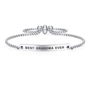 sousyokyo best grandma ever bracelet, grandma birthday gifts, mother's day jewelry for grandmother, grandma valentine's day present from grandchild