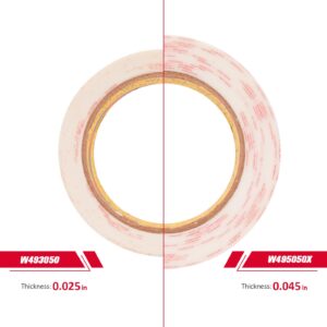 3M Double Sided Mounting Tape VHB 1''x15.4Ft 0.025in Thick White 4930 Heavy Duty Adhesive Waterproof Foam Tape for Car Home Office Decor