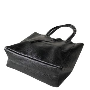 LaGaskta Taylor Tote Shoulder Bag Soft Italian Leather (Black)