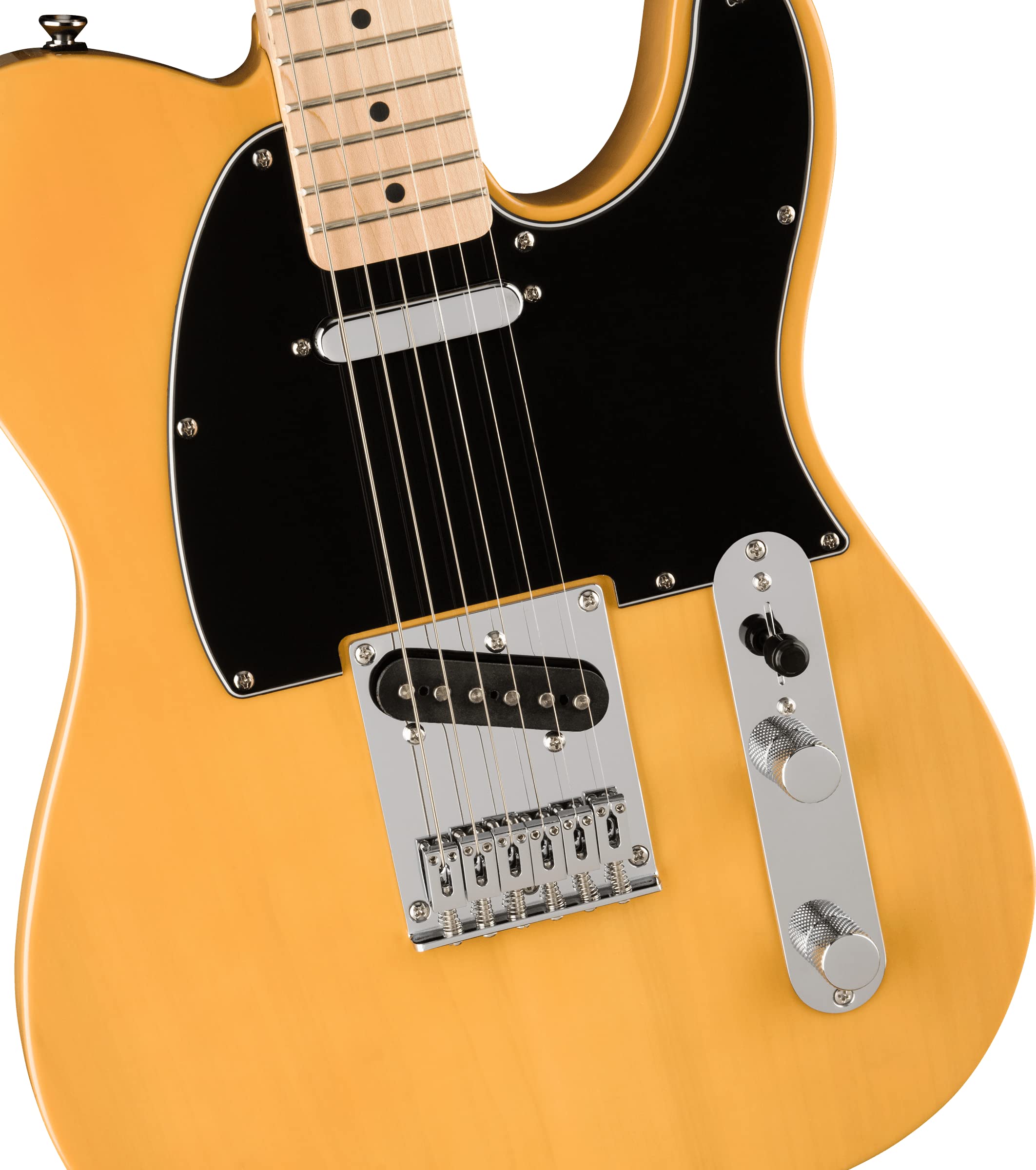 Squier Affinity Series Telecaster Electric Guitar, with 2-Year Warranty, Butterscotch Blonde, Maple Fingerboard