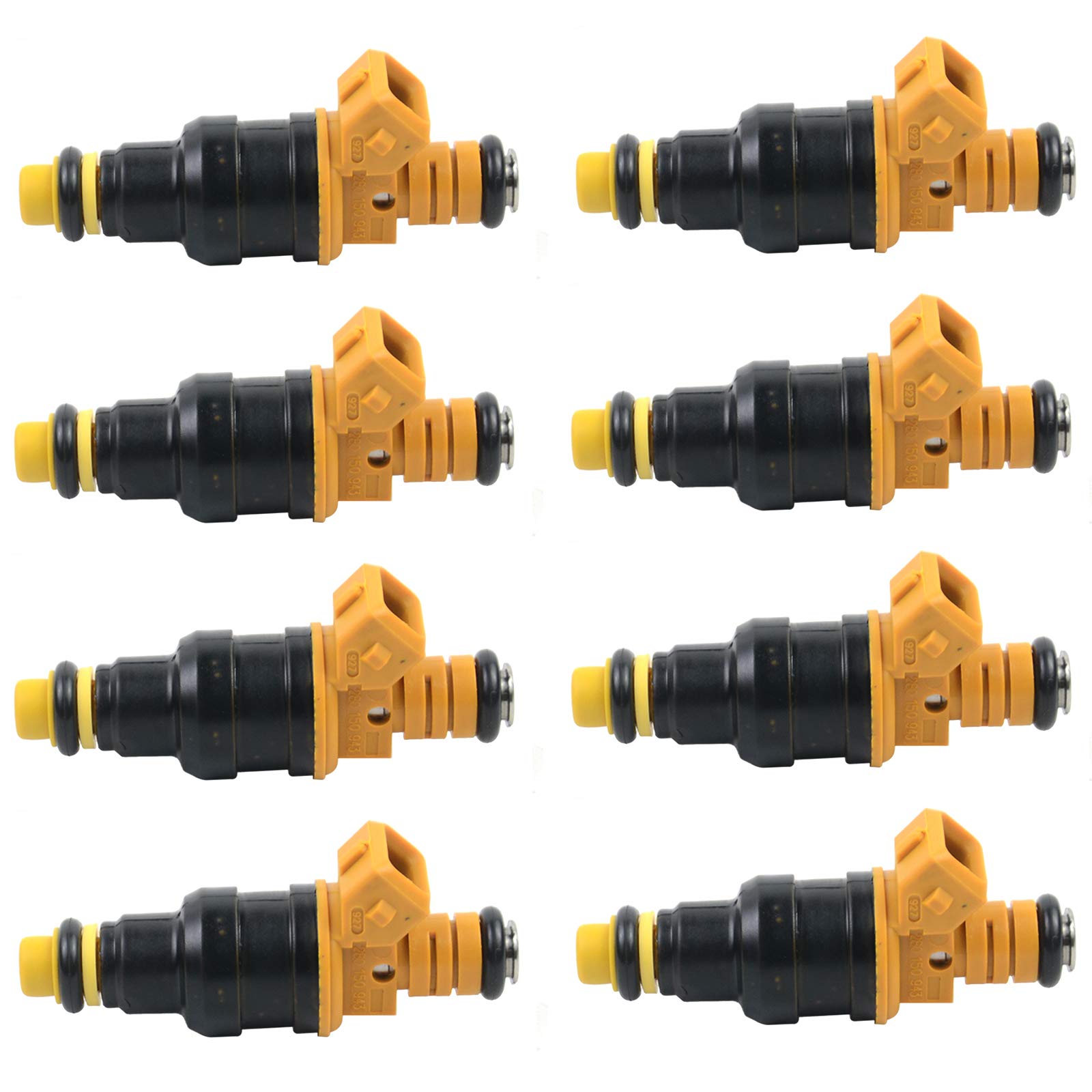 AKWH 0280150943 Set of 8 Fuel Injectors Replacement for Ford Lincoln Mercury 4.6L 5.0L 5.4L 5.8L - F150 F250 F350 E150 E250 E350 Mus-tang Bro-nco 0280150939 0280150909 0280150718