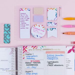 Snap-in Stylized Sticky Notes Dashboard in MCC, Snap This Mid Century Circles Dashboard into Your Coiled Planner or Binder, Jot Down a Reminder or Mark a Page in Style by Erin Condren