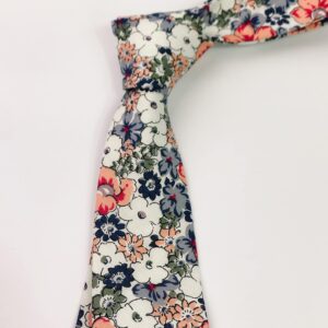 Mantieqingway Men's Cotton Floral Neck Tie 2.56'' Printed Skinny Tie