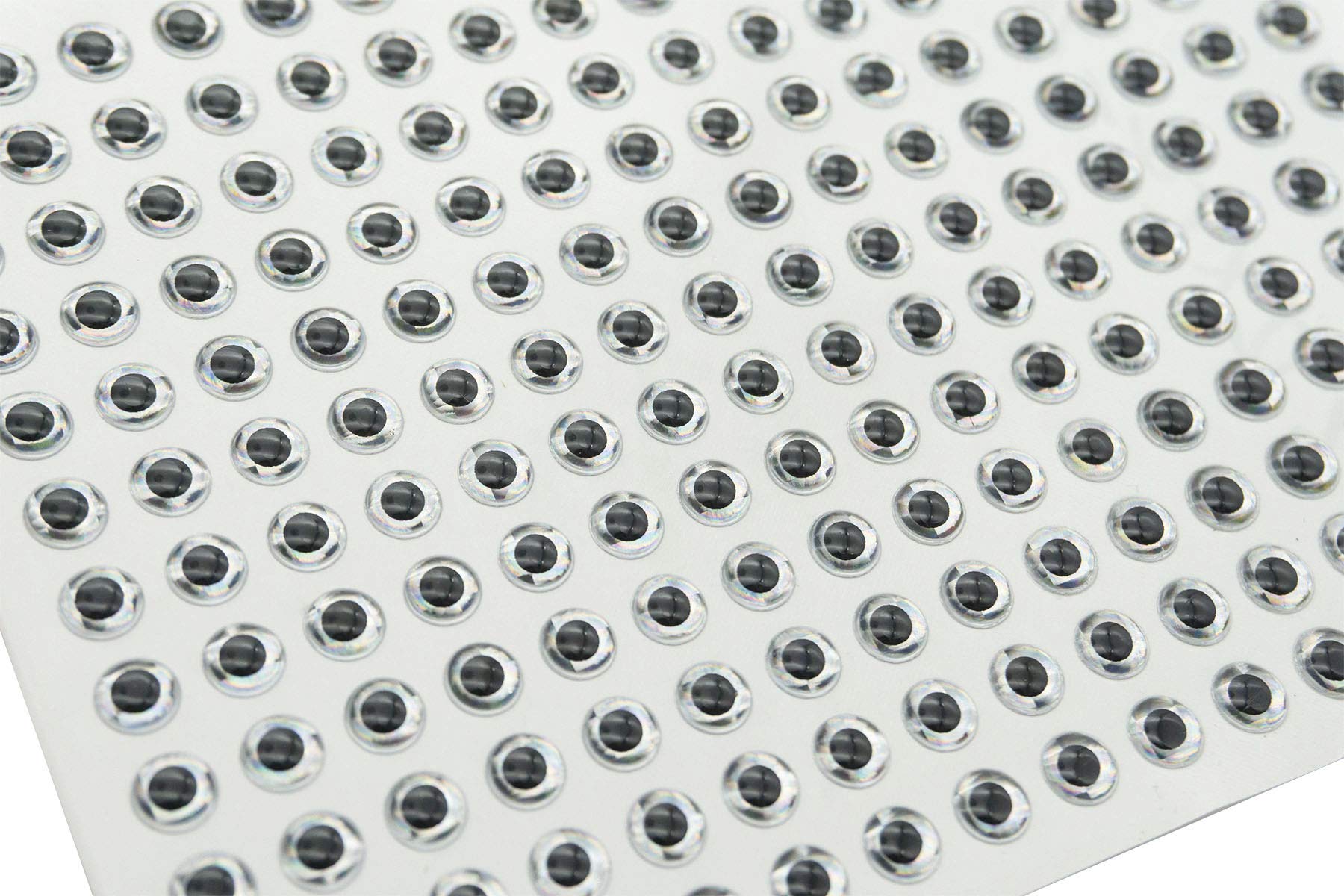 500pcs 4mm Silver 3D Holographic Fishing Lure Eyes 3D Lure Eye 3D Soft Eye 3D Holographic Lure Eye Fly Tying, Jigs, Crafts