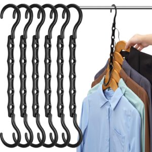 amkufo closet organizers and storage 20 pack hanger organizer magic hangers space saving hanging plastic for heavy clothes, dorm room bedroom home rv car camper organization essentials